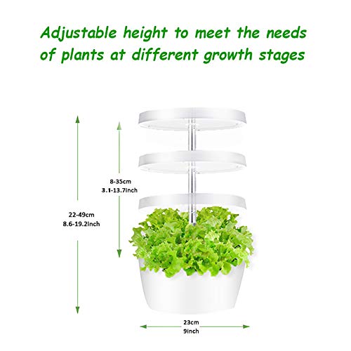 everecoo Hydroponics Growing System, Mini Indoor Herb Garden with ...