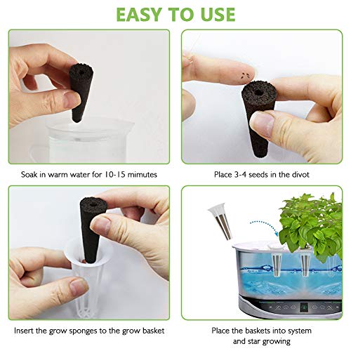 Grow Sponges, Starter Pods Compatible with Aero Garden,Refill Pods...
