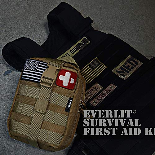 EVERLIT 250 Pieces Survival First Aid Kit IFAK Molle System Compat...