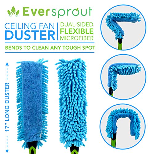 EVERSPROUT 1.5-to-4.5 Ft Duster 3-Pack with Extension-Pole 8-10 F...
