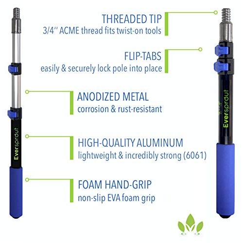 EVERSPROUT 1.5-to-4.5 Ft Duster 3-Pack with Extension-Pole 8-10 F...