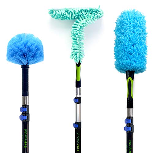 EVERSPROUT 1.5-to-4.5 Ft Duster 3-Pack with Extension-Pole 8-10 F...
