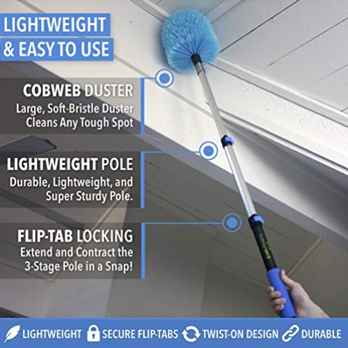 EVERSPROUT 1.5-to-4 Foot Cobweb Duster and Extension-Pole Combo 8...