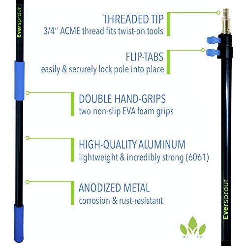 EVERSPROUT 13-Foot Fruit Picker 20+ Foot Reach | Preassembled, E...