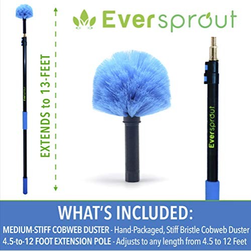 EVERSPROUT 5-to-13 Foot Cobweb Duster and Extension-Pole Combo 20...