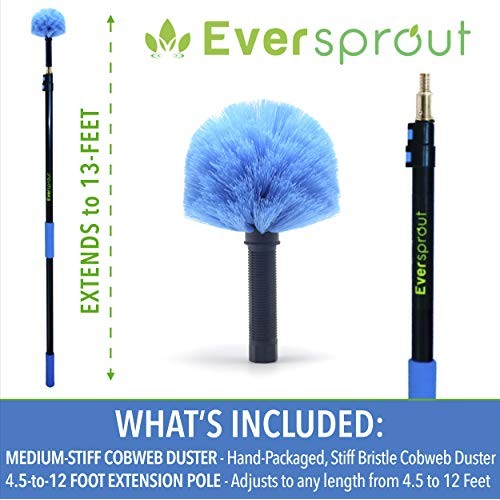 EVERSPROUT 5-to-13 Foot Cobweb Duster and Extension-Pole Combo 20...