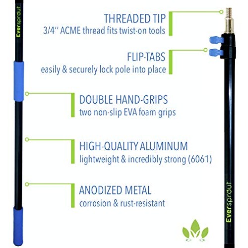 EVERSPROUT 7-to-19 Foot Cobweb Duster and Extension-Pole Combo 25...