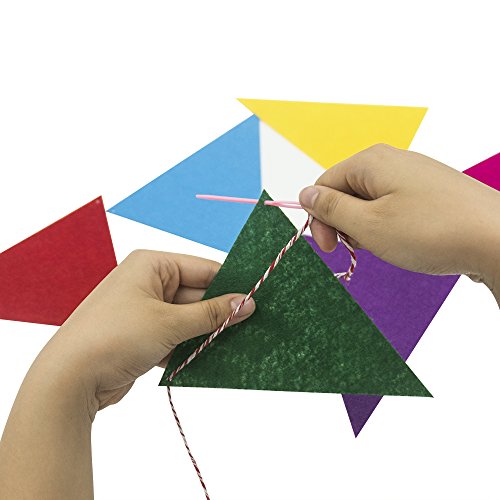 Every Cares Rainbow Felt Fabric Bunting, 24 Pcs/ 16.4 Feet2 Pack...