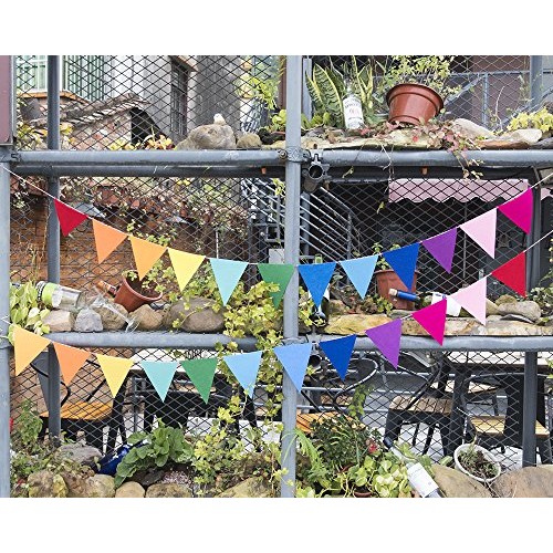 Every Cares Rainbow Felt Fabric Bunting, 24 Pcs/ 16.4 Feet2 Pack...