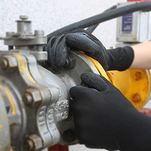 EvridWear Crinkle Latex Rubber Hand Coated Safety Work Gloves for ...