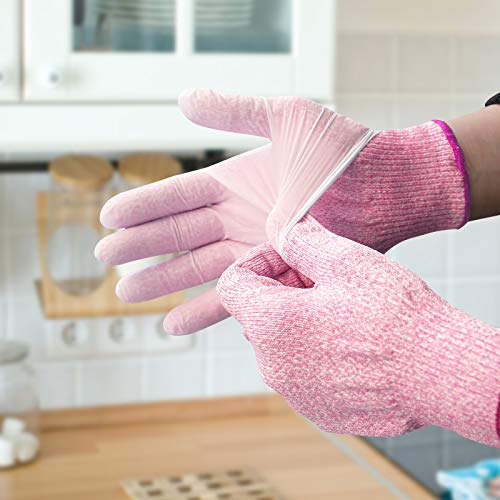 EVRIDWEAR Cut Resistant Gloves Food Grade Level 5 Kitchen Safety P...