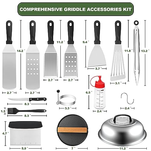 Griddle Accessories Set of 30, Flat Top Grill Accessories Set for ...