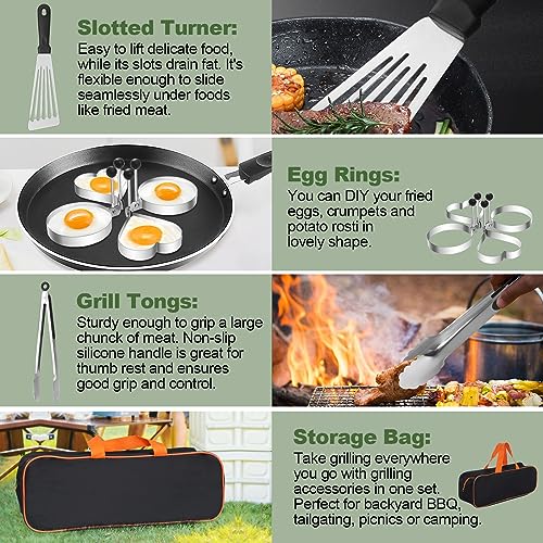 Griddle Accessories Set of 30, Flat Top Grill Accessories Set for ...