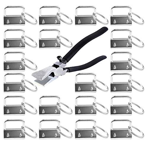 EWONICE Glass Running Pliers and 40 Pcs 1 Inch Fob Chain Wristlet ...