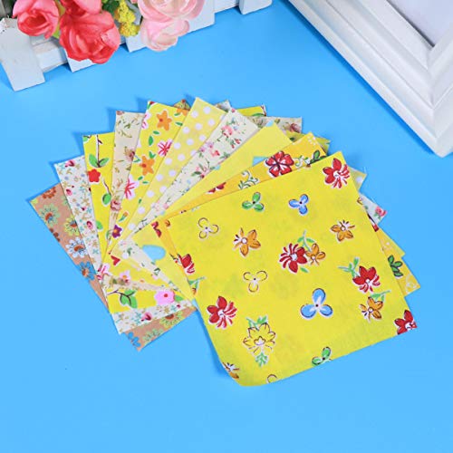 Exceart 10 Pcs Quarter Fabric Squares Quilting Cotton Twill Printe...