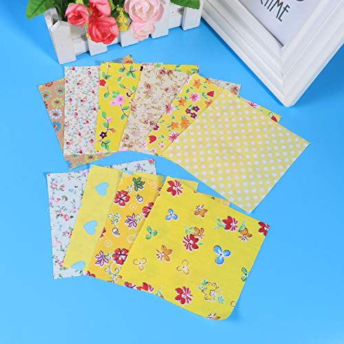 Exceart 10 Pcs Quarter Fabric Squares Quilting Cotton Twill Printe...