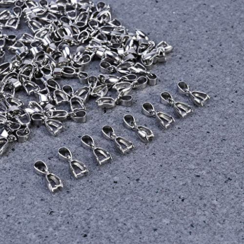 Exceart 100 Pcs Metal Pinch Clip Bail Bead Pendant Connector Jewel...