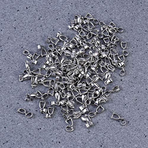 Exceart 100 Pcs Metal Pinch Clip Bail Bead Pendant Connector Jewel...