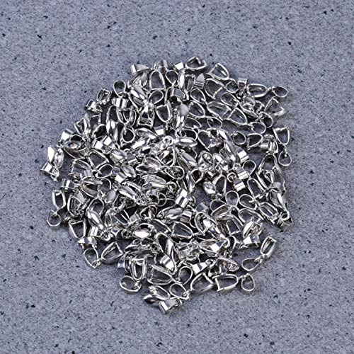 Exceart 100 Pcs Metal Pinch Clip Bail Bead Pendant Connector Jewel...