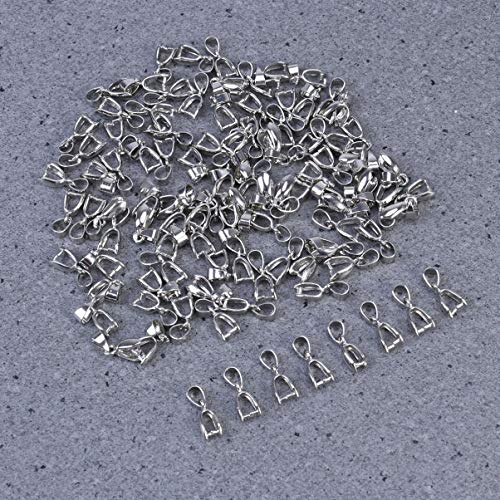 Exceart 100 Pcs Metal Pinch Clip Bail Bead Pendant Connector Jewel...