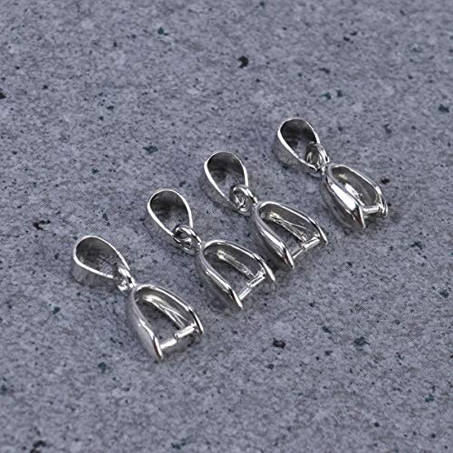 Exceart 100 Pcs Metal Pinch Clip Bail Bead Pendant Connector Jewel...