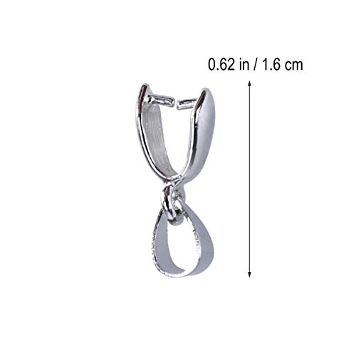 Exceart 100 Pcs Metal Pinch Clip Bail Bead Pendant Connector Jewel...