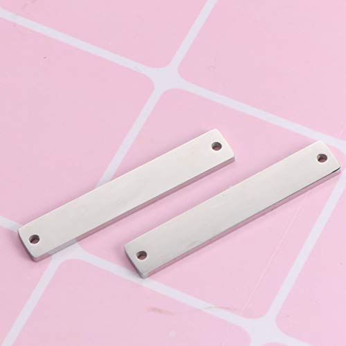EXCEART 10Pcs Stamping Blank Bar Rectangle Stamping Blanks Horizon...