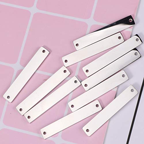 EXCEART 10Pcs Stamping Blank Bar Rectangle Stamping Blanks Horizon...