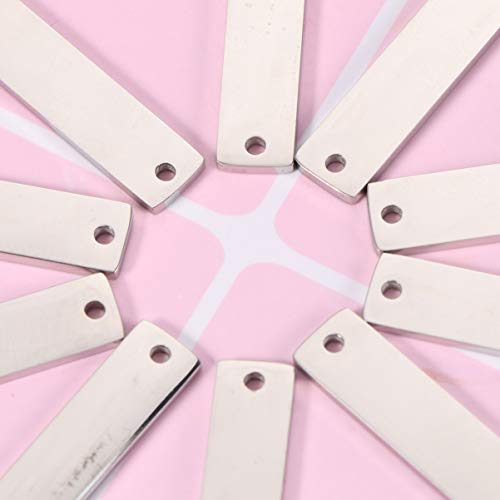 EXCEART 10Pcs Stamping Blank Bar Rectangle Stamping Blanks Horizon...