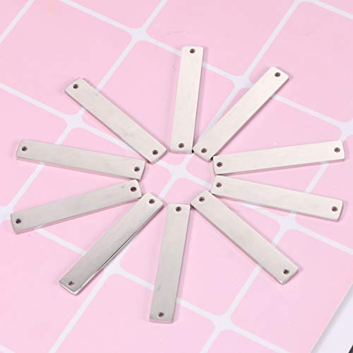 EXCEART 10Pcs Stamping Blank Bar Rectangle Stamping Blanks Horizon...