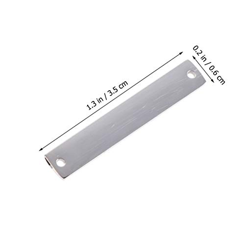 EXCEART 10Pcs Stamping Blank Bar Rectangle Stamping Blanks Horizon...