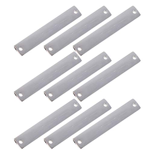 EXCEART 10Pcs Stamping Blank Bar Rectangle Stamping Blanks Horizon...
