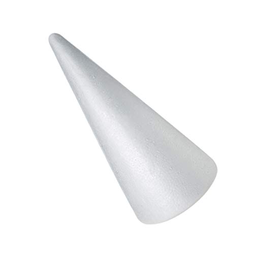 EXCEART 12pcs Craft Foam Cone White Styrofoam Cones for DIY Craft ...