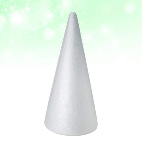 EXCEART 12pcs Foam Cones for DIY Crafts White Styrofoam Cones Chri...