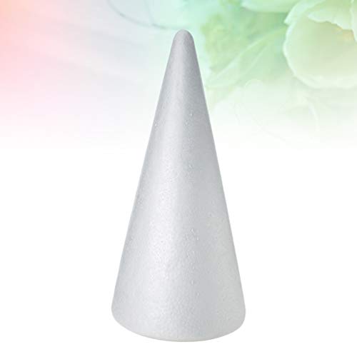 EXCEART 12pcs Foam Cones for DIY Crafts White Styrofoam Cones Chri...