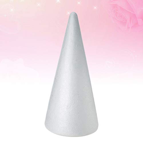 EXCEART 12pcs Foam Cones for DIY Crafts White Styrofoam Cones Chri...