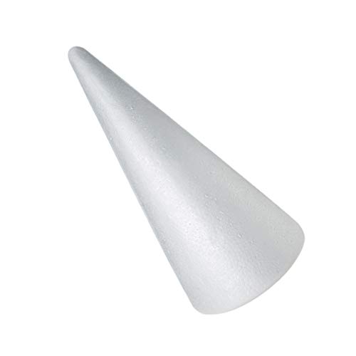 EXCEART 12pcs Foam Cones for DIY Crafts White Styrofoam Cones Chri...
