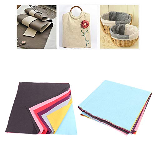 Exceart Cotton Linen Craft Fabric for Patchwork Sewing Needlework ...