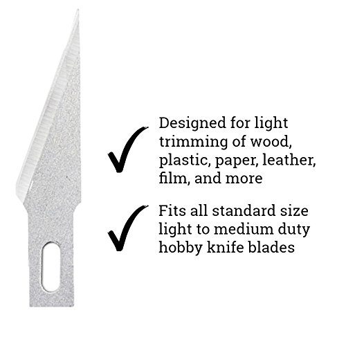 Excel Blades #21 Stainless Steel Hobby Blade, 100 Pack, American ...