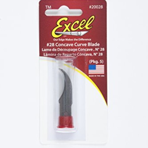 Excel Blades #28 Heavy Duty Concave Carving Hobby Blade, 5 Pack, ...