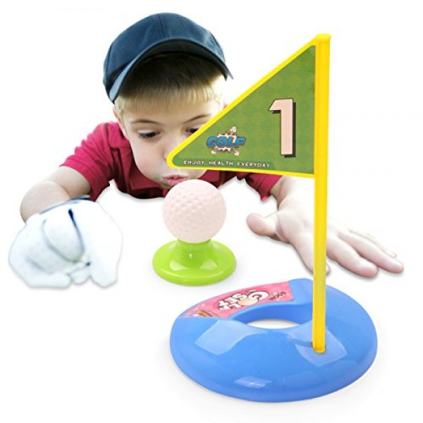 Deluxe Happy Kids/Toddler Golf Clubs Set Grow-to-Pro Golfer 15 Pie...