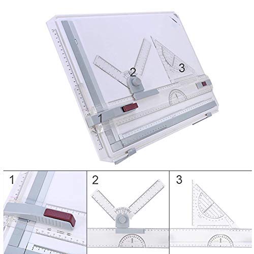 ExGizmo A3 Drawing Table Board, Adjustable Measuring System Angle ...