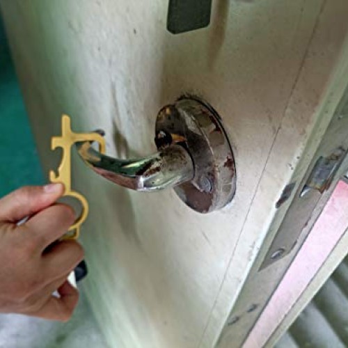 Germ Key Tool, No Touch Door Opener, Clean Key, Brass Door Opener,...