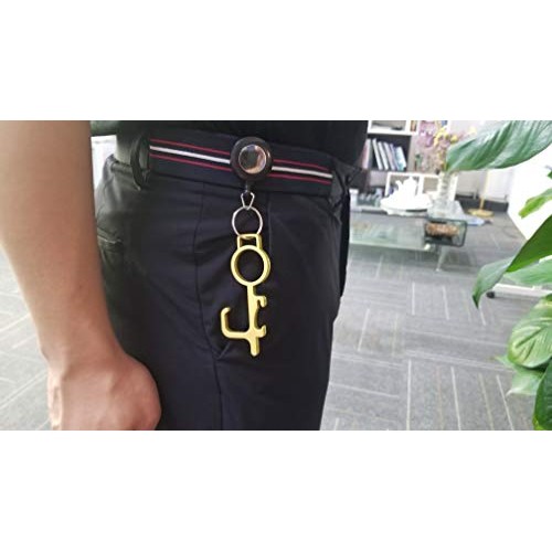Germ Key Tool, No Touch Door Opener, Clean Key, Brass Door Opener,...