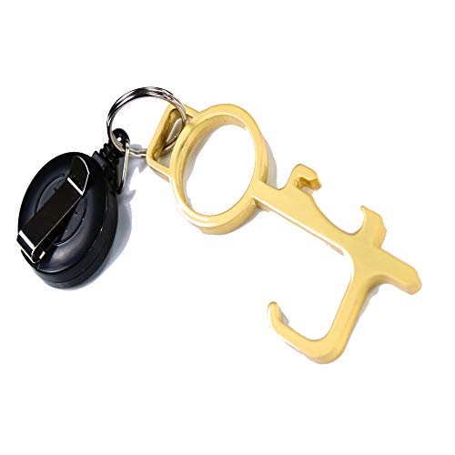 Germ Key Tool, No Touch Door Opener, Clean Key, Brass Door Opener,...