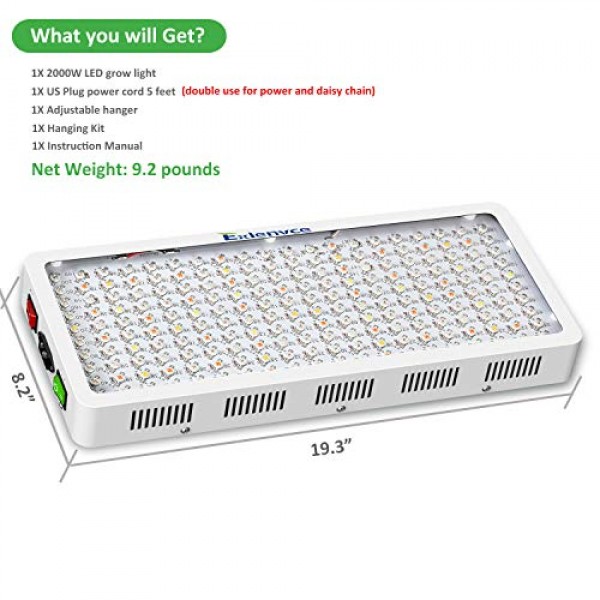 Exlenvce 2000W 1500W 1200W LED Grow Light Full Spectrum for Indoor...