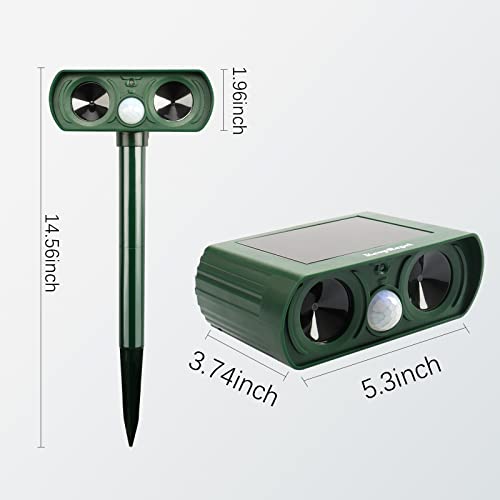 Solar Animal Repeller, Outdoor Waterproof Repellent with Motion Se...