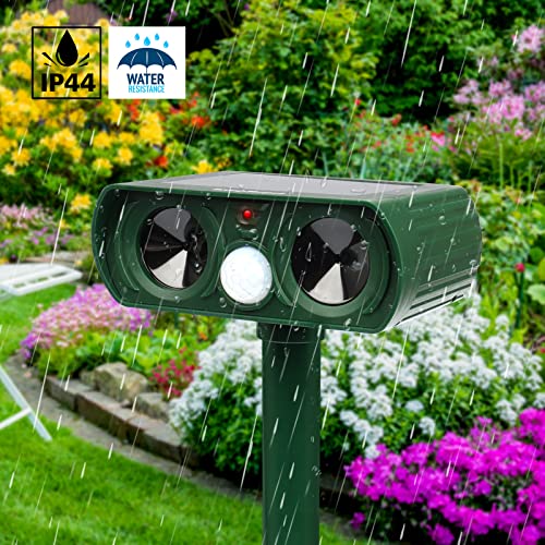 Solar Animal Repeller, Outdoor Waterproof Repellent with Motion Se...