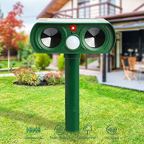 Solar Animal Repeller, Outdoor Waterproof Repellent with Motion Se...
