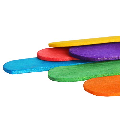 600 Pack 6 Inch Colored Craft Sticks Wooden Popsicle Sticks, CBTON...